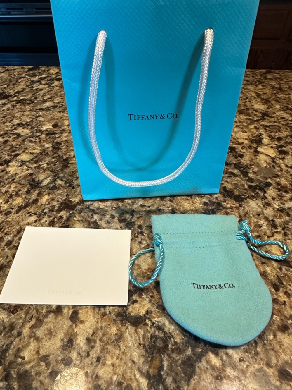 Tiffany small gift bag, jewelry bag & gift card
